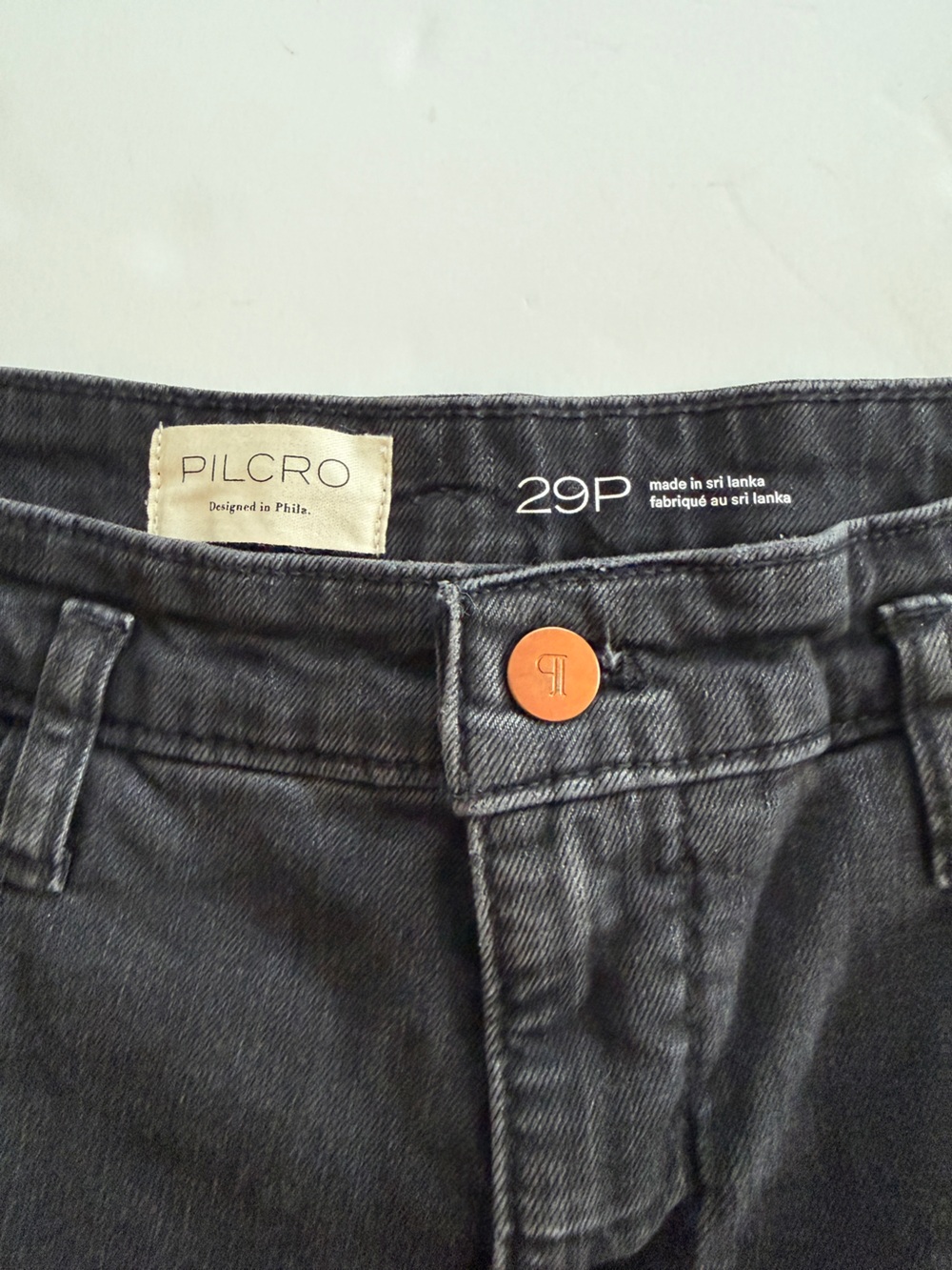 Anthropologie Pilcro black denim wide leg wide cuff jeans size 29 petite NWT - Picture 3 of 10